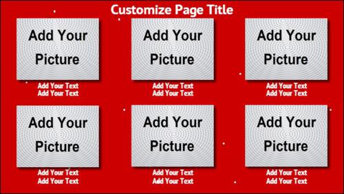 Digital Signage Template for 6 Product / Service with Image