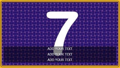 7 Image Slideshow With Text And Border - 10 Seconds Rotation in Yellow color