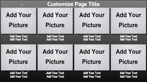 Digital Signage Template for 8 Product / Service with Image