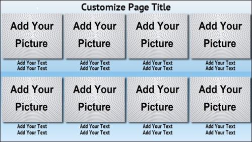 Digital Signage Template for 8 Product / Service with Image