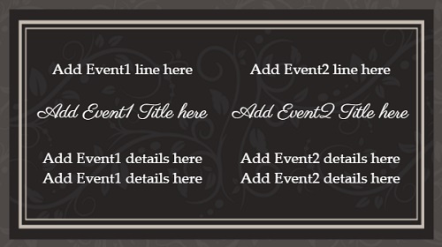 Event Template - Floral - 2 Items in White color