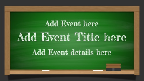 Event Template - Green Board - 1 Item in White color