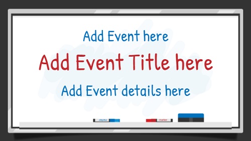 Event Template - White Board - 1 Item in White color