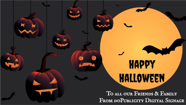 Halloween Greetings in Grey color