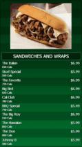 Portrait Digital Menu Board - 10 Items in Green color