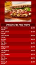 Digital Signage Template for Portrait Digital Menu Board - 10 Items