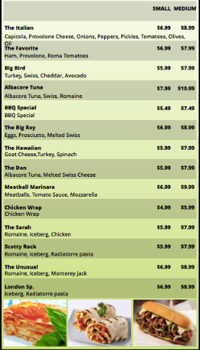 Digital Signage Template for Portrait Digital Menu Board - 15 Items - 2 Prices