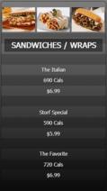 Portrait Digital Menu Board - 3 Items in Black color