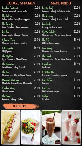 Vertical Digital Menu Blackboard - 24 Items in Black color